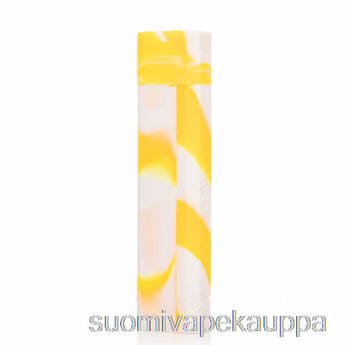 Vape Netistä Valkoinen Sarvikuono Silikoni Taputtele Ulos [kvartsi] Keltainen Valkoinen (uv Hehku)